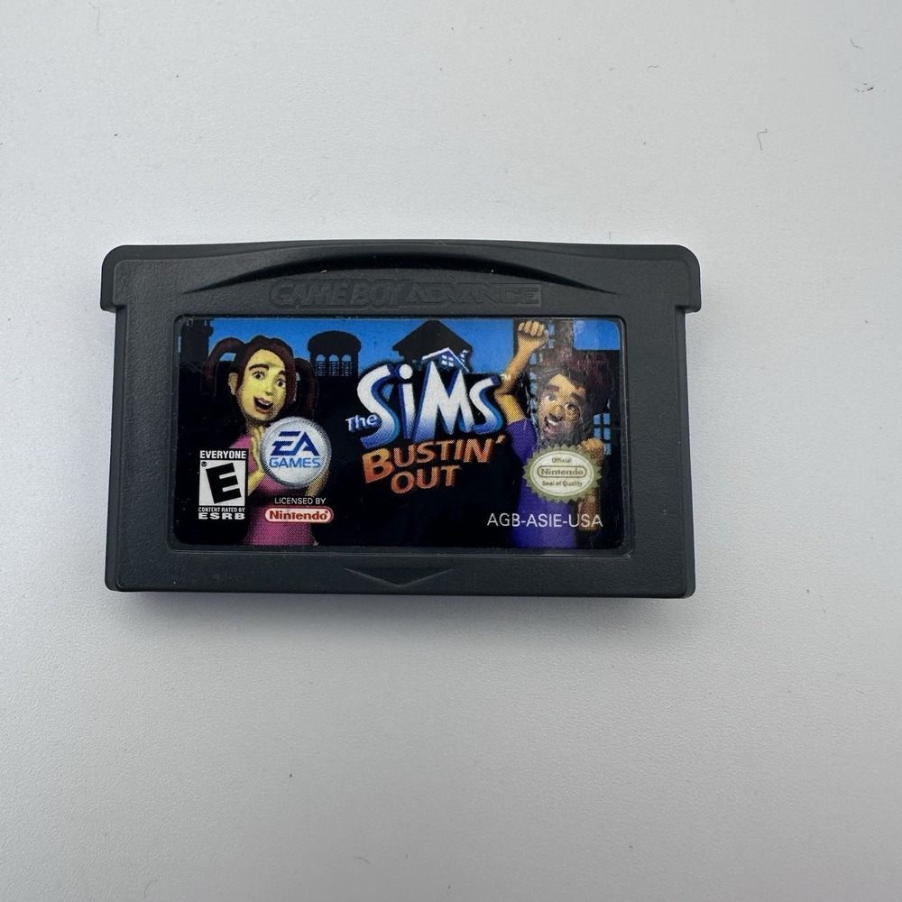 The Sims Bustin Out Nintendo Game Boy Advance GBA EA Games 2003 AGB-ASIE-USA
